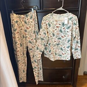 J. Jill Cream Floral Pajama Set